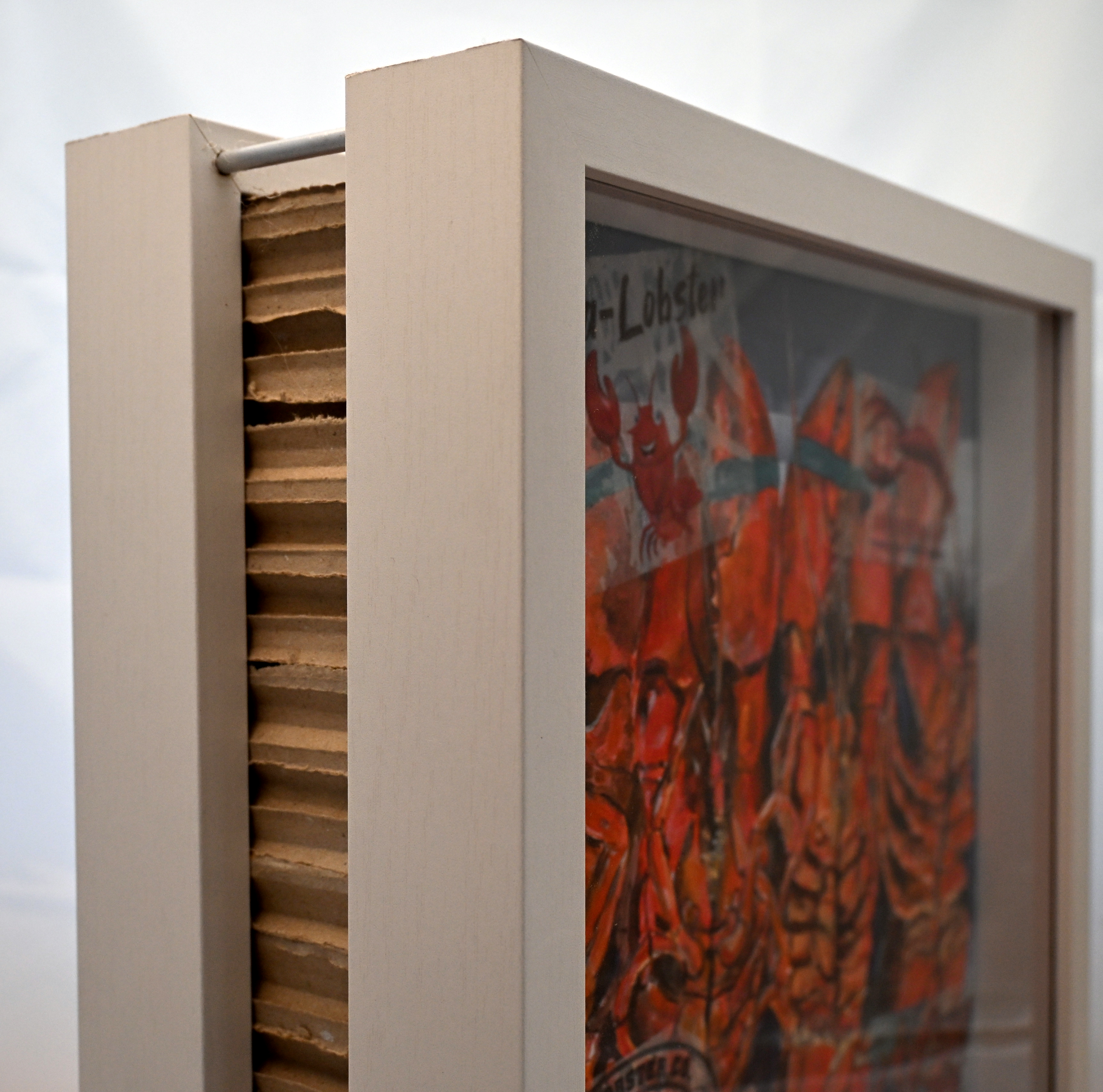 Doppelrahmen mit Sichtfuge zum Hängen oder Aufstellen (Seitenansicht)